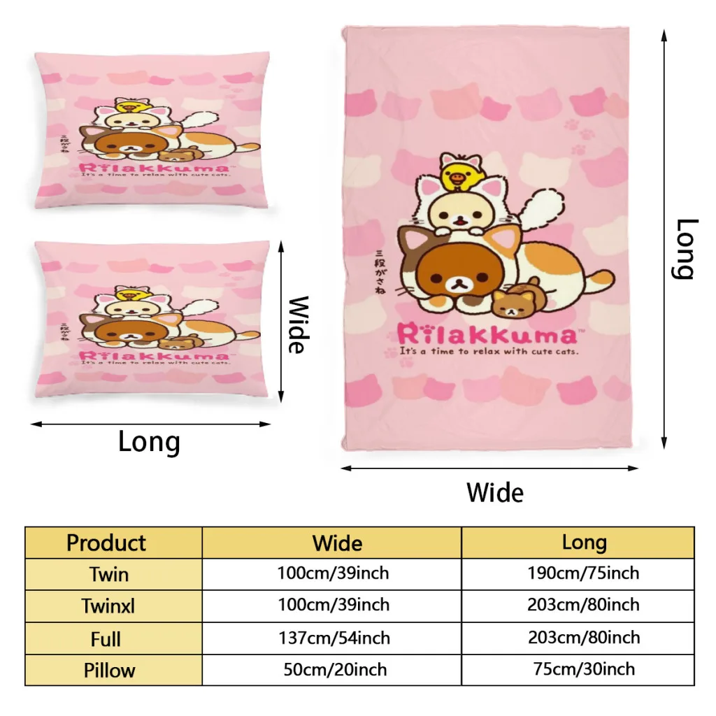 Rilakkuma Single Bed Sheets Set  Complete Case Single Linen Quilt Cover 5