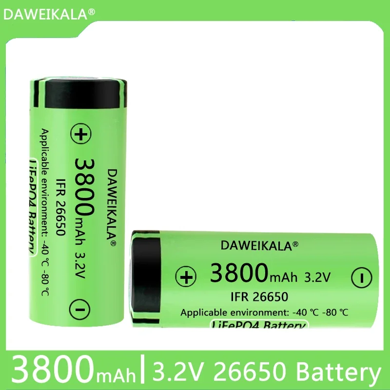 Nuovo 26650 3.2V 3800Mah Lifepo4 Li-Fe Batteria Ricaricabile Per E-Bike Tria Trh25 Torcia Laser Sunking Pro Luce Solare