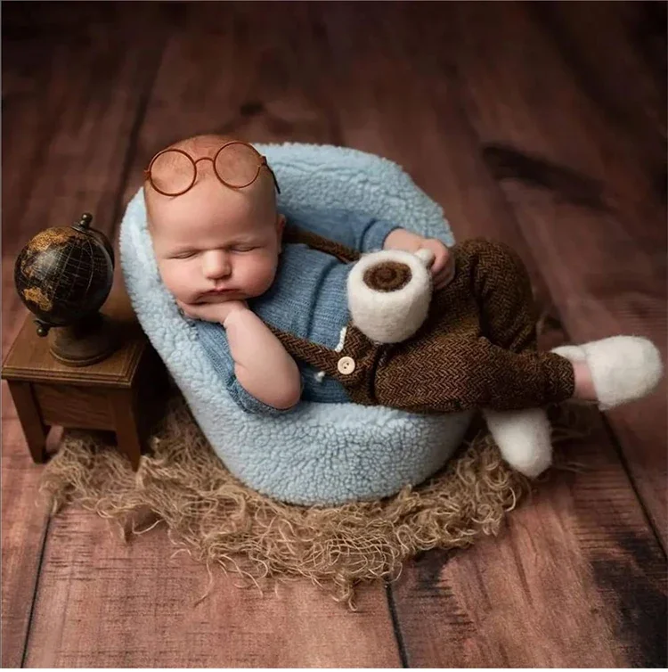 

Baby and toddler photography top glasses suspender shorts set baby gentleman clothing design art photo clothing ニューボーンフォト