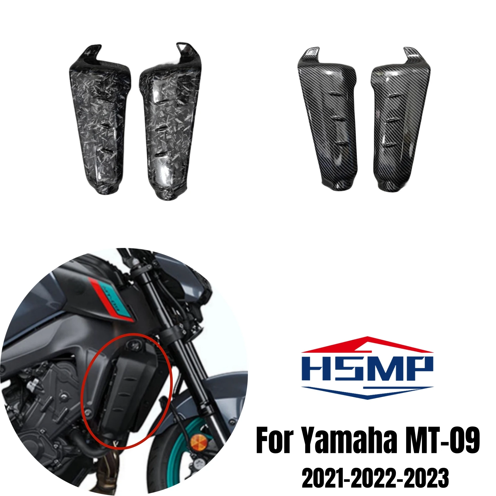 Yamaha MT-09 mt09 motorcycle water tank side panel fairing radiator panel protective cover ABS plastic
