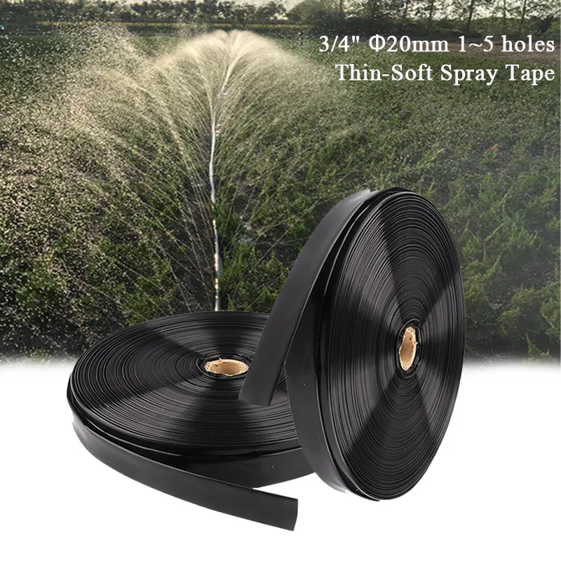 20–100 m 3/4 Zoll Φ20 mm dünnes, weiches Sprühband, Mikro-Landwirtschaft, Bewässerungsschlauch, Bauernhof-Bewässerungssystem, Garten, Rasen, Bewässerung, Tropfband – Detail 1