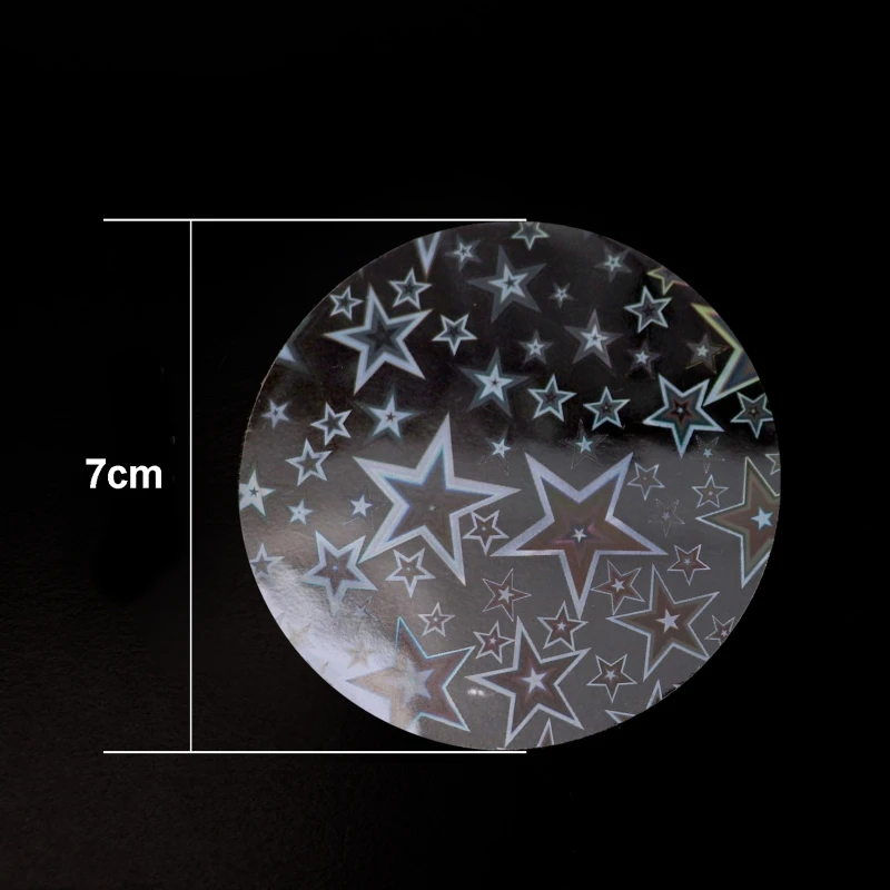 Badge Protective Film 100pcs 58mm Transparent Badge Film Clear Laser Star Pattern Badge Protective Film Covers for Button Maker Part Tools