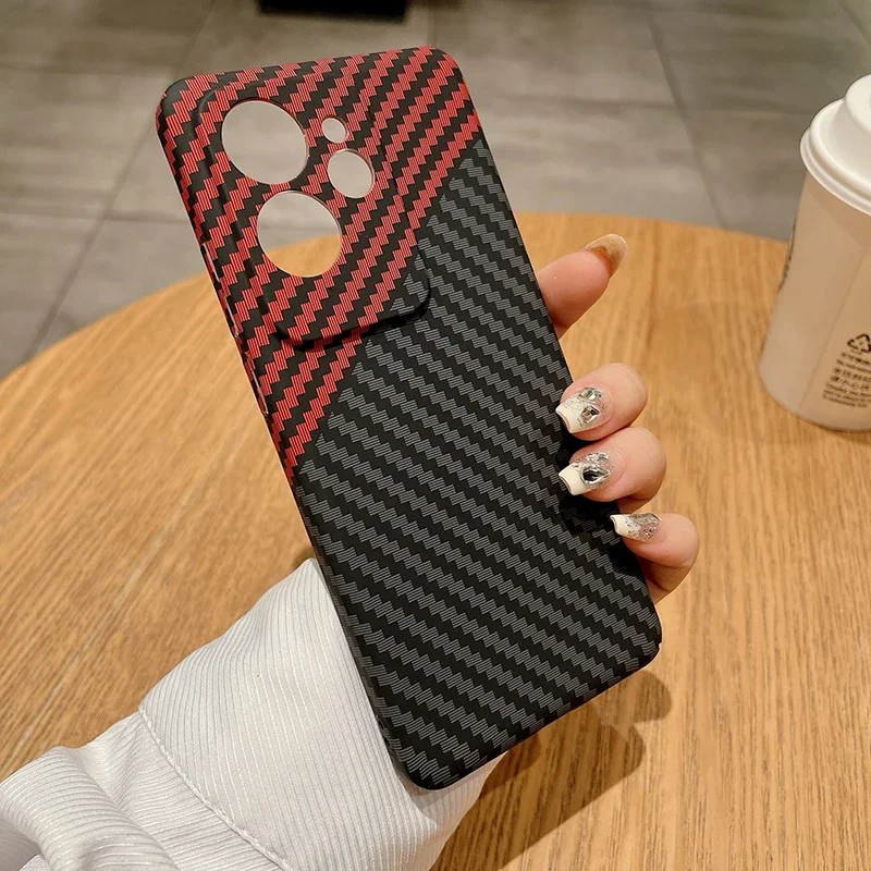 Carbon Fiber Texture Matte Hard Case - Shockproof Bumper Cover