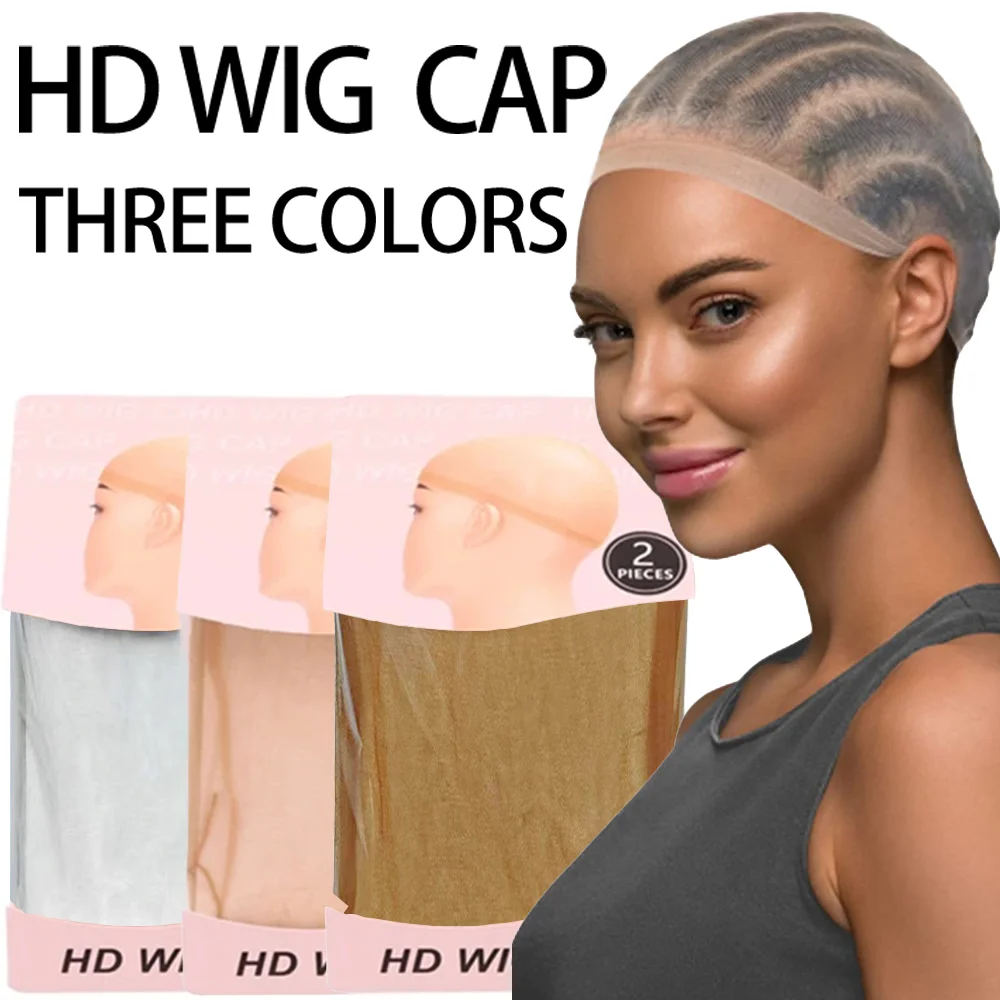 

HD Wig Caps for Making Wigs Invisible Stocking Stretchy Thin and Breathable Wig Caps Transparent Stretchy Nylon Hairnet 5Pcs/Lot