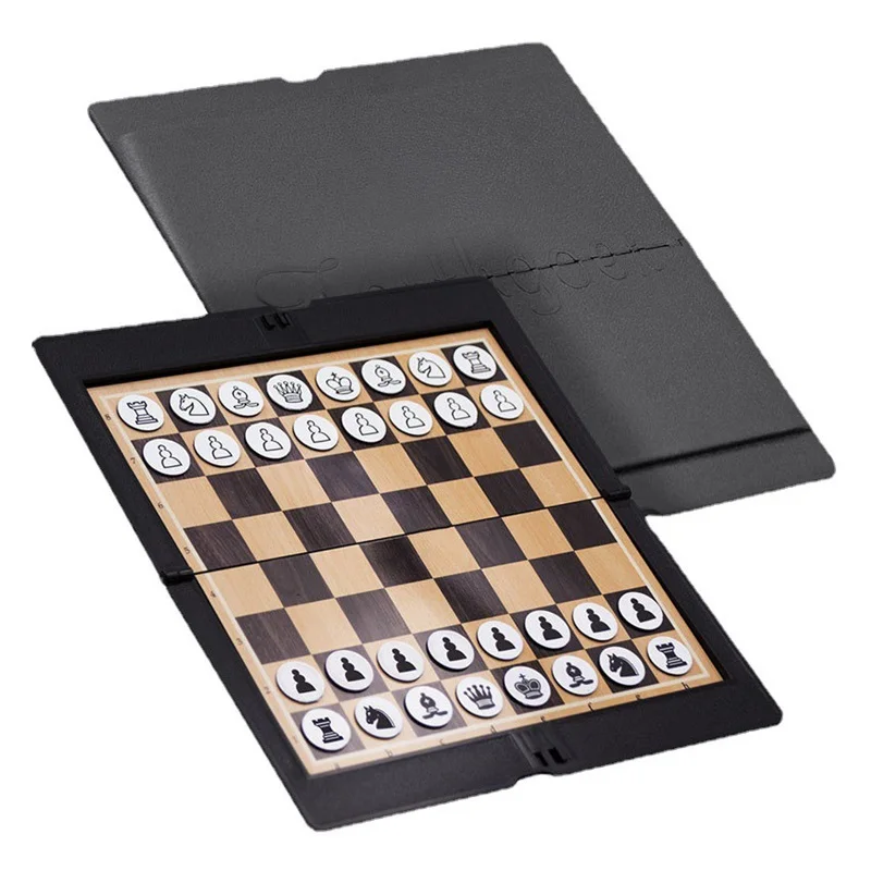1 قطعة الشطرنج الدولي الجيب السفر الشطرنج للطائرة...