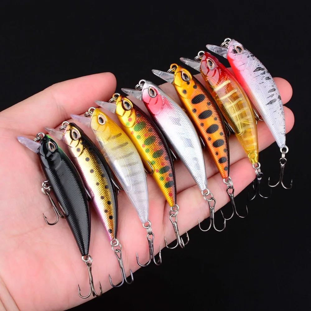 30 Stücke Minnow Angeln Minnow Wobbler Künstliche Angelköder Tackle Für Barsch Bass – Detail 5
