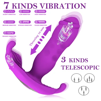 Bluetooth Sexy Dildo Butterfly Vibrator Sex Toys for Women Thrusting Anal Plug Vibrator for Men APP Female Vibrators for Adults 4