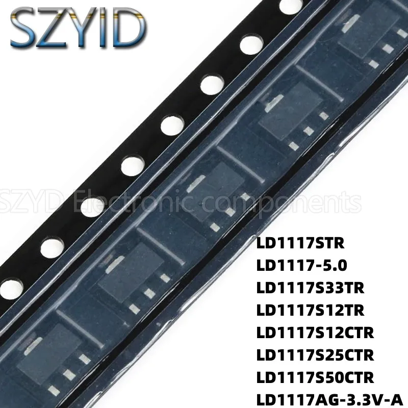 100PCS SOT223 LD1117STR LD1117 5.0 LD1117S33TR LD1117S12TR LD1117S12CTR ...