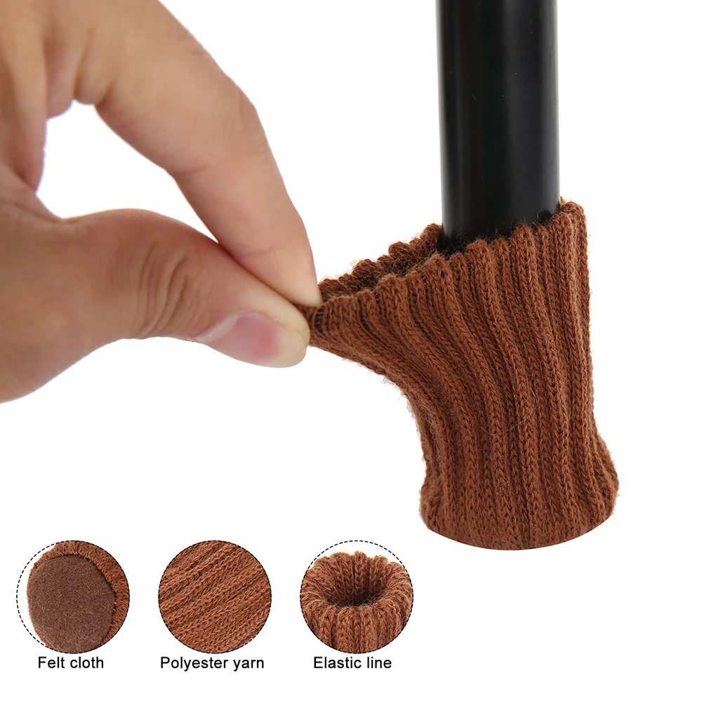 24PCS Table Leg Socks Knitted Chair Leg Cover Floor Protectors Furniture Legs Table Chair Leg Protector Cover Legs For Furniture
