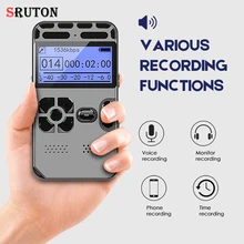 

SRUTON 8GB New Digital Recorder Rechargeable LCD Digital Audio Sound Voice Recorder Dictaphone MP3 Player Tiny Voice Recorder