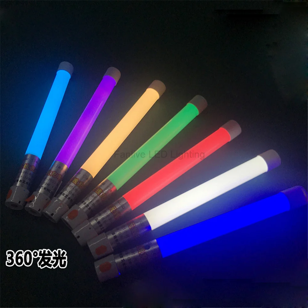 10PCS Colorful RGB LED Tube Lamp USB Charging, 1.2m RGB Led Bar Handheld  With Remote