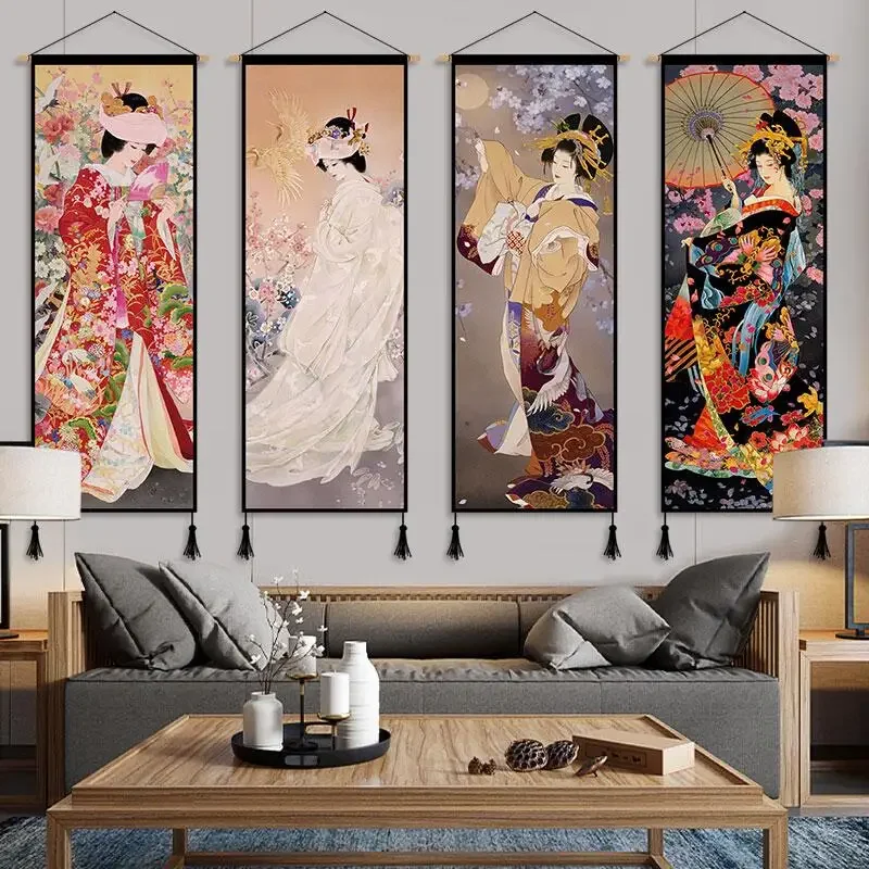 

Специальное предложение, ретро постер Ukiyo-e Geisha в японском стиле, Картина на холсте, настенные постеры, настенное искусство, украшение для гостиной и дома