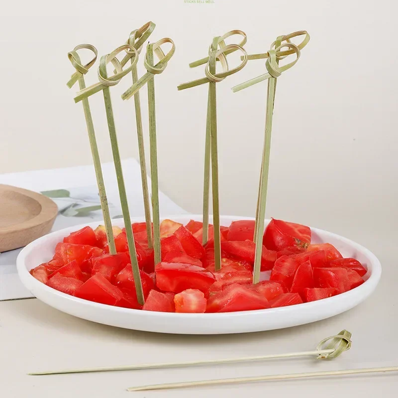 SHTUUYINGG200 Pièces En Bois Cocktail Pics Noël Bambou Cure-Dents Brochettes En Bambou Cure