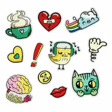 Love Cup Cat Personality Embroidered Patch Patch Sticker Garment Accessories Accessories Patches for Clothing Sewing