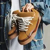 Designer Men's Skateboard Shoes Suede Leather Brown Sneakers Men Platform Shoes Original Skateboarding Sneaker Men tenis hombres
