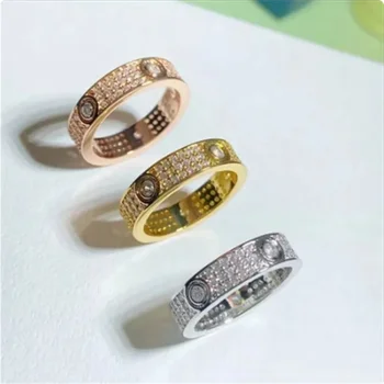 2024. Fashion New Hot Selling Set Zircon 18K Gold Plated Bracelet, Ring, Gift Jewelry for Men and Women 1