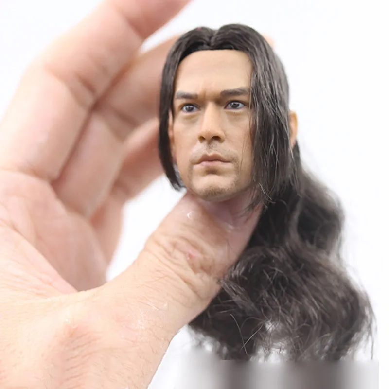 

1/6 Scale Male Takeshi Kaneshiro Hair Head Sculpture Akechi Samasuke Onimusha Model For 12'' Action Figure Body DIY Accessories