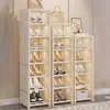 Entrance Shoe Rack Multiple Layers Stackable Footwear Organizer Rack Space Saving Wall Corner Shoe Cabinets Simple Shoes Shelf 2