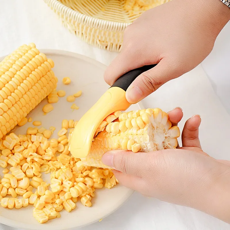 Stainless Steel Corn Planer Corn Shaver With Rubber Handle Corn Thresher Quick Stripping Corn Grain Stripper Kichen Accessories