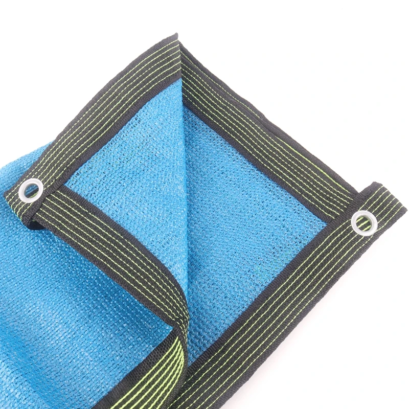 Description Picture 6 of itemBlue 8 Pin Sunshade Nets Outdoor Anti-UV Sun Shelter Fence Privacy Screen Garden Rail Mesh Plants Cover Fabric Shading Awning