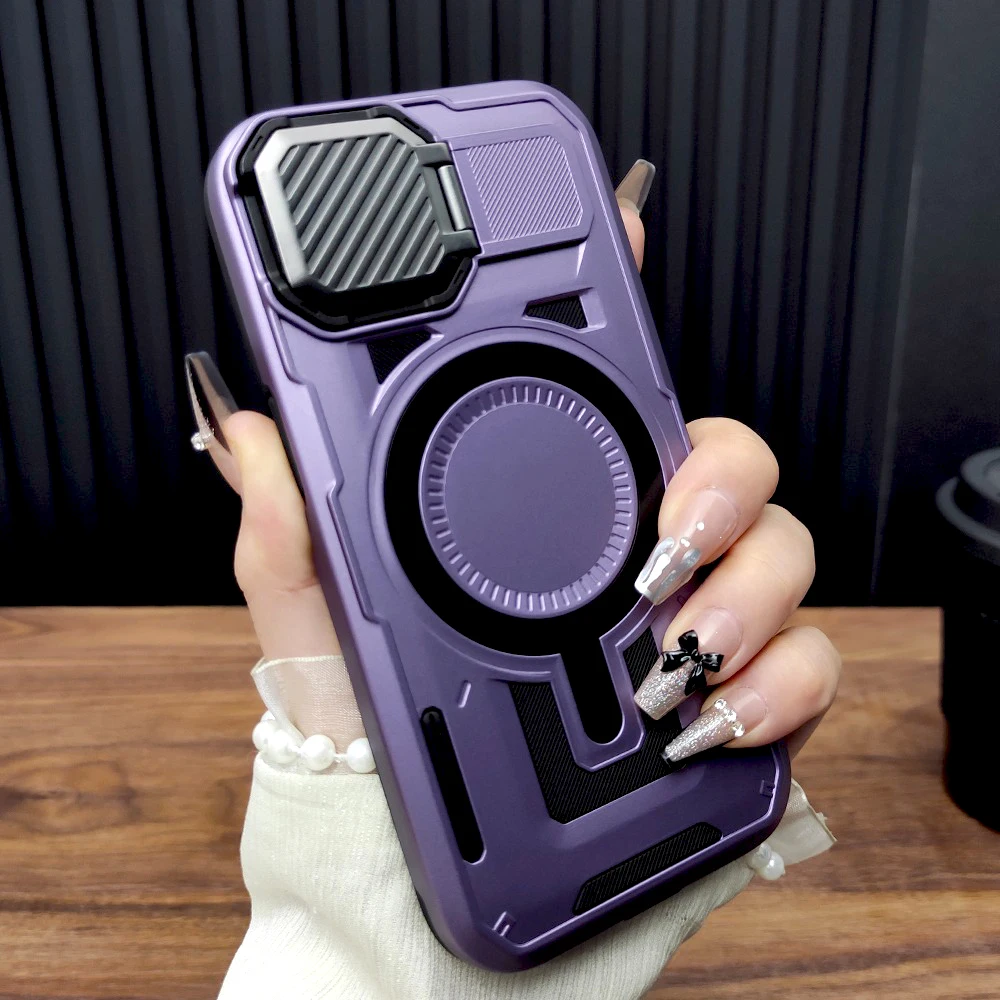 Shockproof Armor Case with Full Protective Lens Covers and MagSafe Compatibility