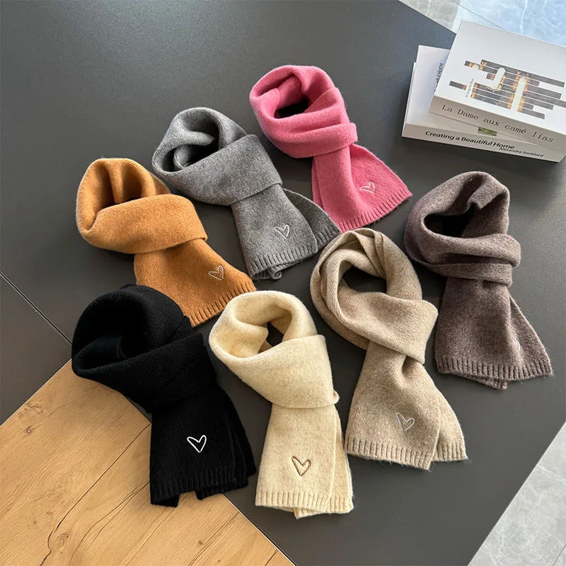 Korean version children's scarf autumn and winter boys and girls warm love foreign style versatile baby bib trend children scarf