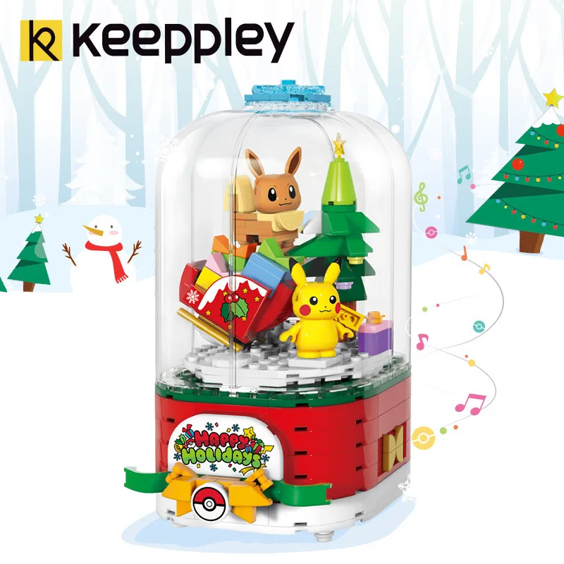Pokemon Kawaii Eevee Pikachu Carillon Regalo Di Natale Cartoon Otto Toni Box Bambini Festival Giocattolo Regali