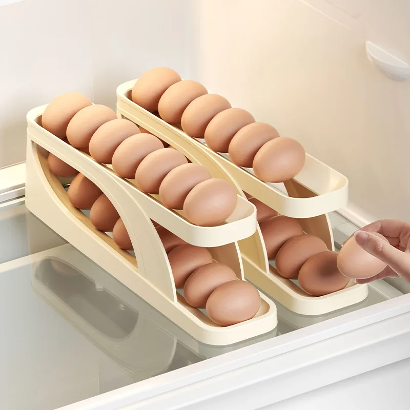 

New Refrigerator Egg Storage Box Kitchen Storage Double Layered Egg Box Large Capacity Fall-proof Egg Storage Kitchen Supplies