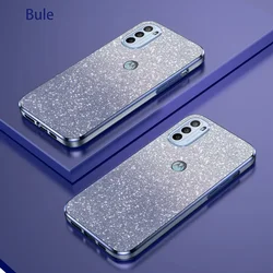 Radiant Gradient Glitter Phone Case Cover for Moto G73 5G (Blue)