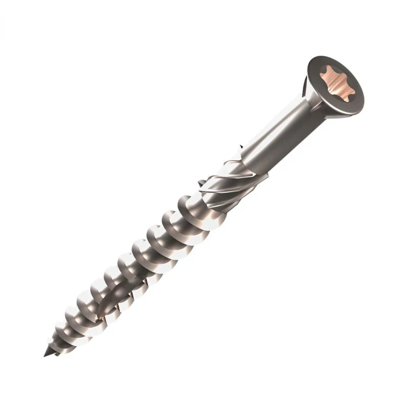 40PCS 50/60/70/80mm Torx Slot  Knurled Type Screw 410 Stainless Steel Wood Deck Screws Self Tapping Screw