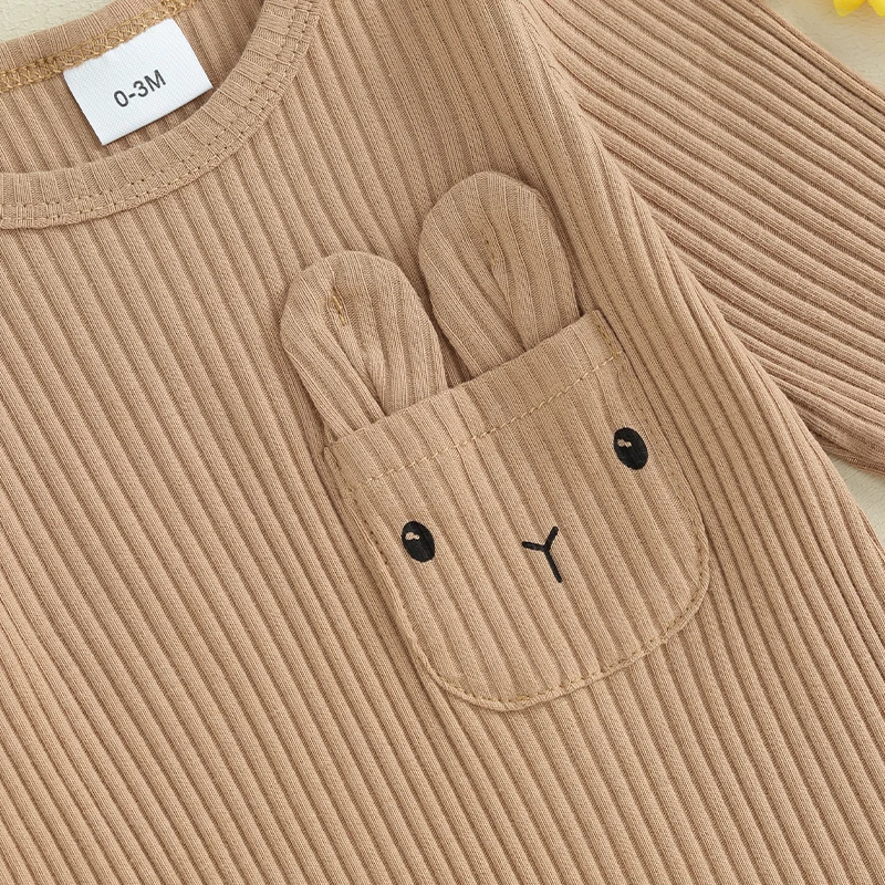 Pudcoco Ostern Outfit Neugeborene Baby Mädchen Stram pler Overall Hase Kaninchen Kleinkind Langarm Rundhals ausschnitt Spiel anzüge 0-18m – Detail 4