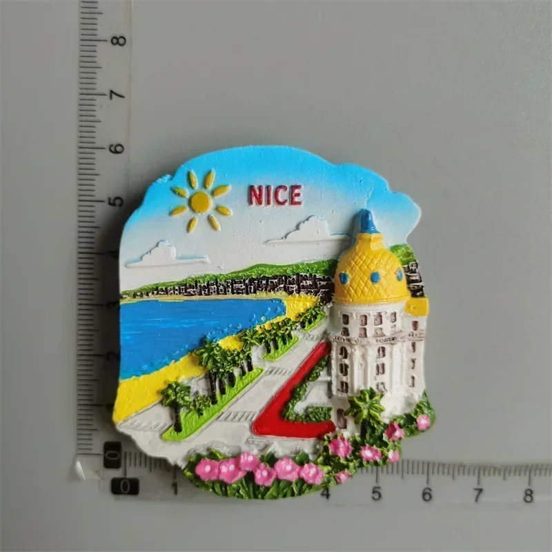 Aimant Frigo 3D Côte D'Azur - Souvenir Cannes Nice Menton France, Décoration Maison Cuisine 9x5,5cm