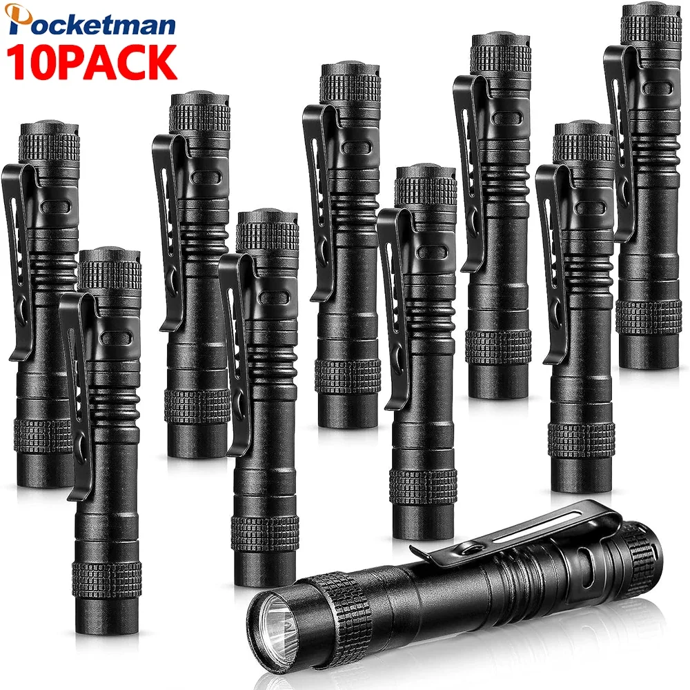 

10 Pcs Mini LED Flashlights Penlights Pocket Emergency Torches Small LED Lights 10 Pack Pen Lights