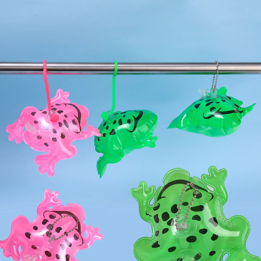New Bounce Mini Inflatable Frog Balloon Pendant Toy Decompression Rebound Inflatable Frog Baby Doll Decorative Backpack Pendants 2