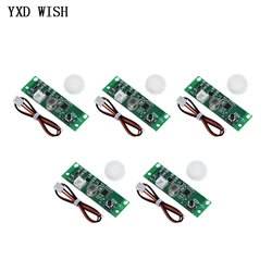 1-5pcs 3.7V DIY Solar Lamp Board Infrared Human Body Induction Solar Circuit Board Control Sensor Night Light Module Controller