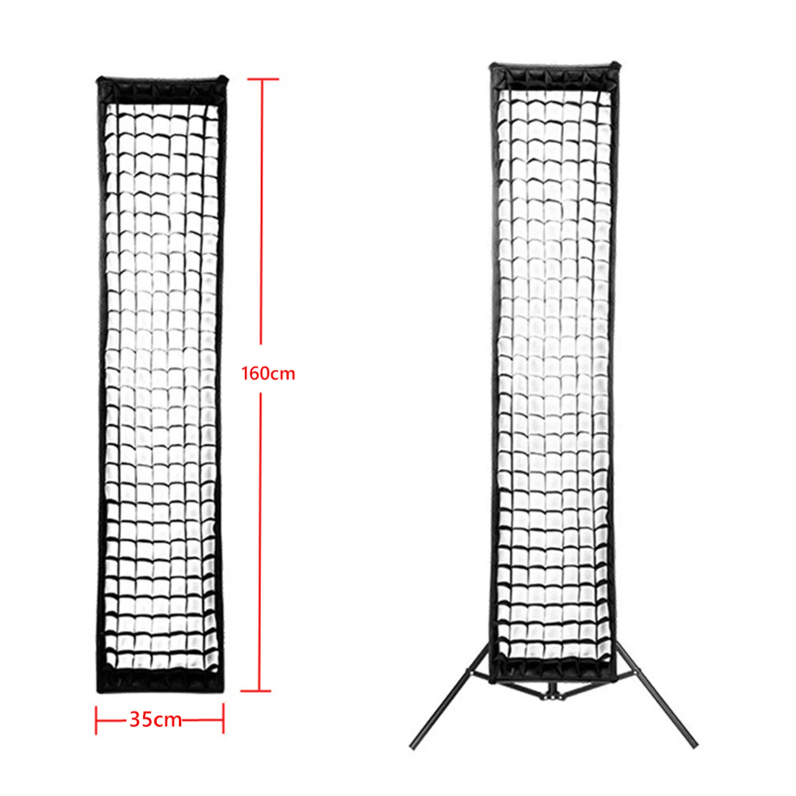 35 X 160cm 직사각형 소프트박스 허니컴 그리드 스튜디오 스트로브 사진 촬영용 메쉬 네트