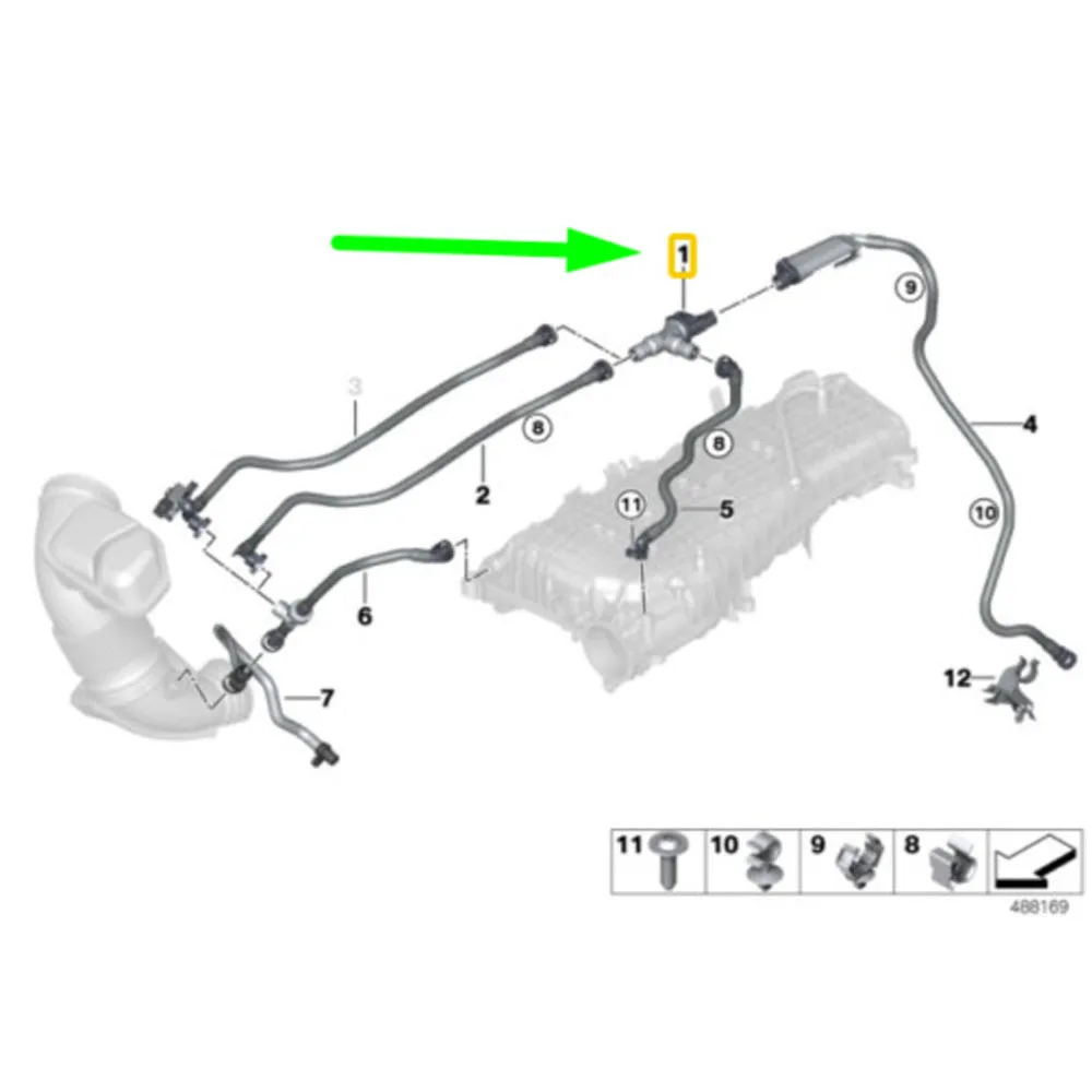 FOR BMW 2 Series F22 1.5 Petrol B38B15A Engine Tank Breather Valve 0280142546 7645860