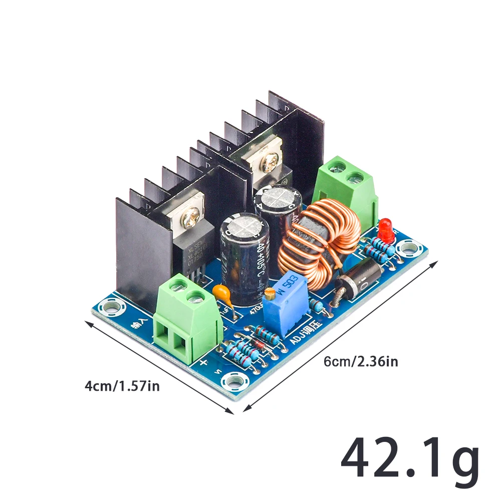 DC DC 스텝 다운 어댑터, 가변 전원 공급 장치 전압 조정기 모듈, 벅 컨버터, XL4016, 8A, 200W, 4-40V  1.25-36V