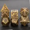 7 Pcs Love Heart DND Metal Dungeon and Dragon D&D Dice Set RPG D and D Role Playing Games Dice 3
