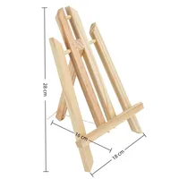 Easy Angle Adjustment 28cm Wood Easel Beech Foldable Table Easel Multi-Groove Freestanding Painting Easel Daily Ornament Display 6