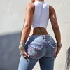 Sexy Retro Embroidered Low Rise Jeans for Womens Skinny Jeans Fashionable Flare Jean Casual Washed Pants Sweatwear Jean 2025 1