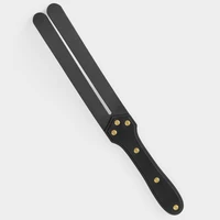 37.5CM Two layers Genuine Leather Horse Whip,Rivet Reinforcement Handle Riding Crop Party Flogger Horse Riding 1