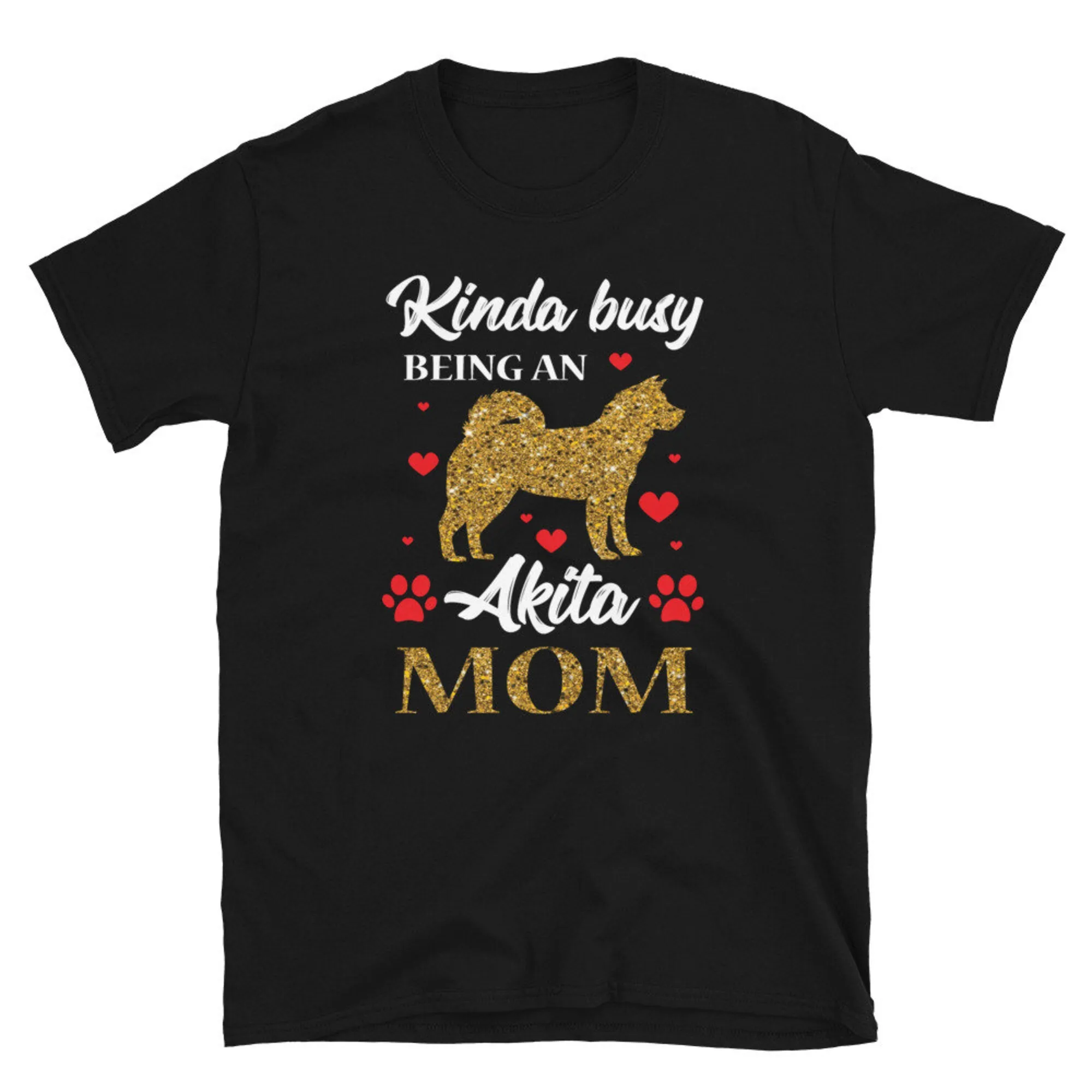 Cute Akita Dog Mom T Shirt Glittery Style Pet Owner Akitas Japanese Inu