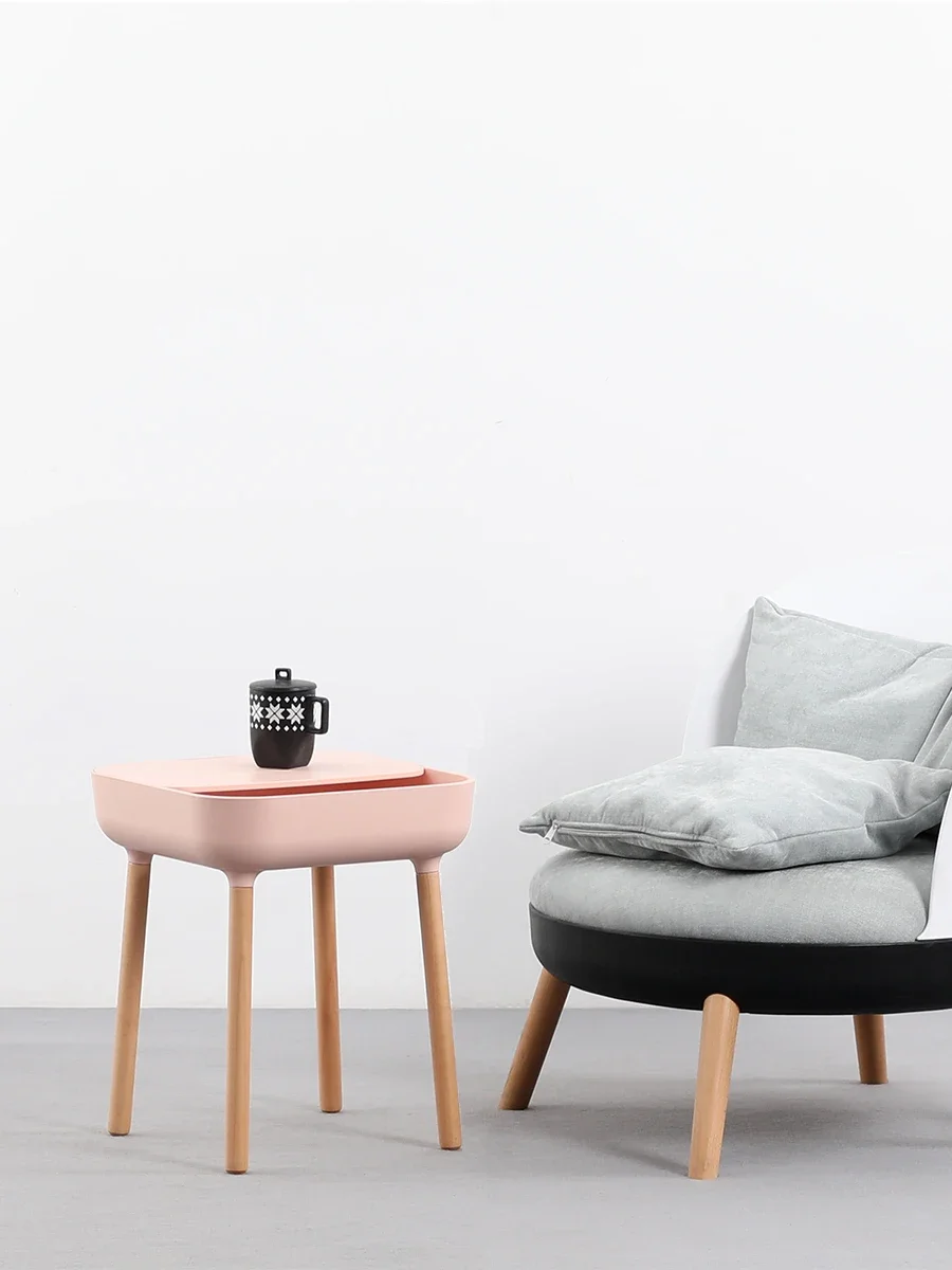 

Nordic small side storage table modern simple small apartment sofa corner creative bedroom bedside table ins