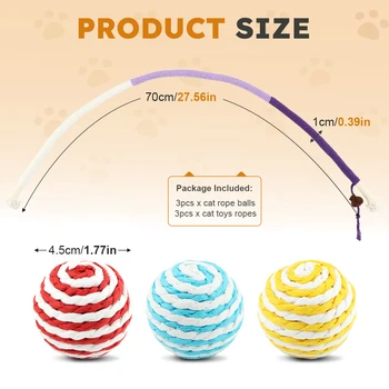 6pcs/set Natural Bite Resistant Interactive Pet Supplies Dental Care Cat Chew Toy 5