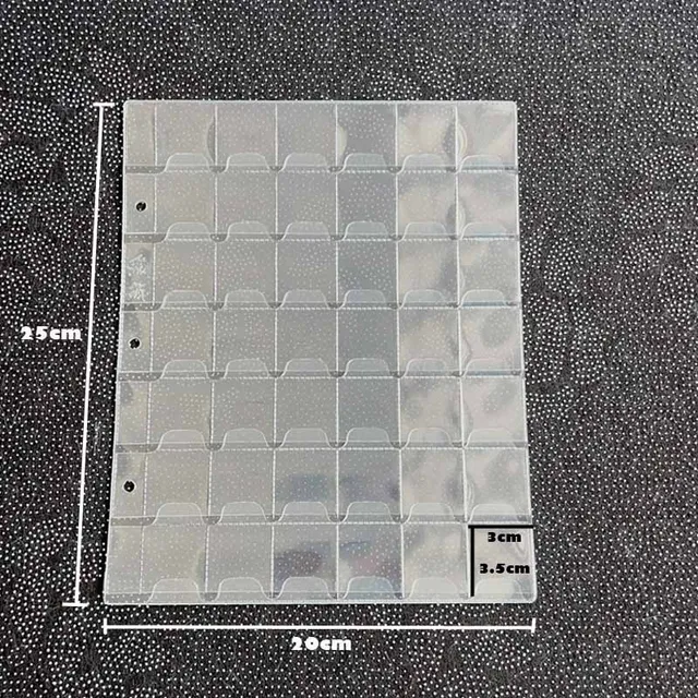 New10 Pcs/Lot 42 Grid/Lemez Pvc Lapok Érmezők Album Átlátszó Belső Oldalak 252*200 Mm -Es Inners Of Collection Coin Tartók - Image 2