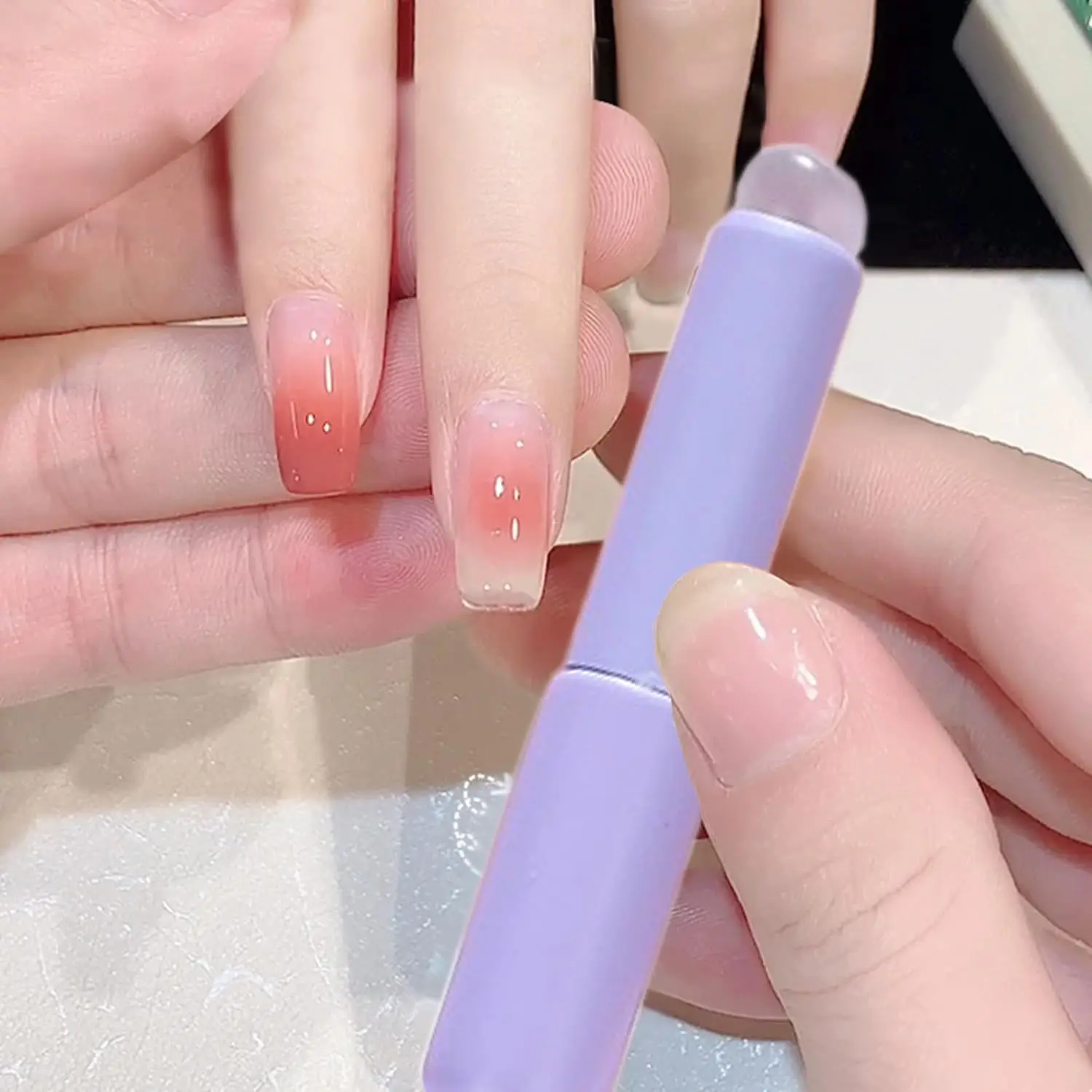 Nail Art Silicone Applicator Sticks Nail Brush Reusable Lip Brushes for Gel Nails Portable Applicator Stick DIY Manicure Tools 2