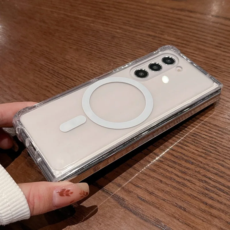 Transparent Magnetic Shockproof Case For Samsung Galaxy Z Fold_voghion.com