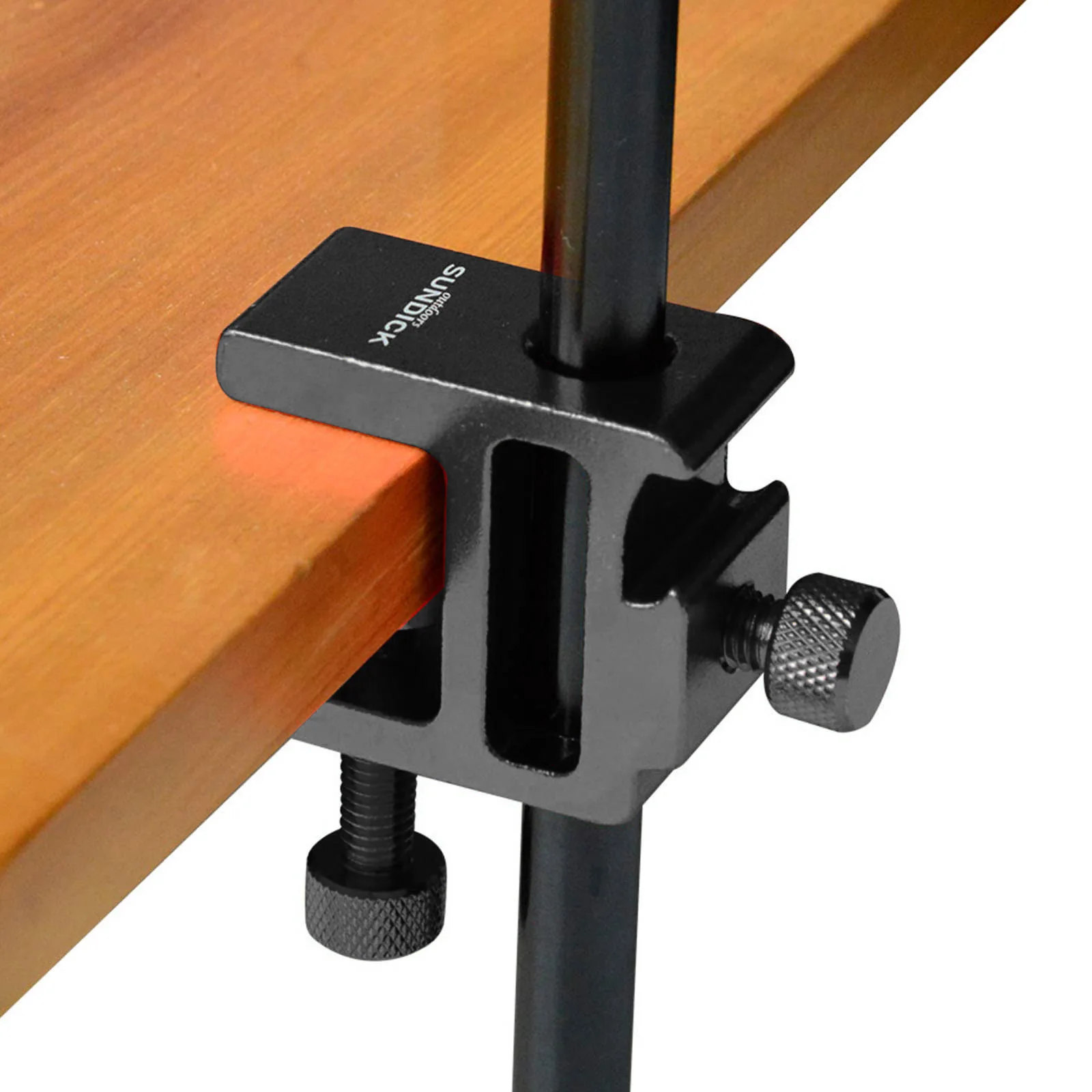 Desk Light Clamp 360 Degree Rotation Aluminum Alloy Lantern Stand Clip Suitable for Diameter 10-12mm Adjustable Height for Table