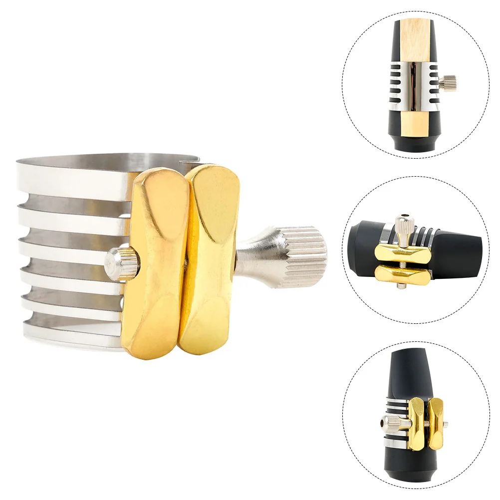 

Musical Instruments Saxophone Clamp Clip for Ligature Metal Supplies Reed Clips Wind Accessory